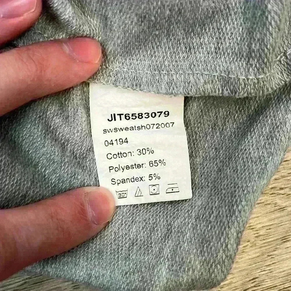 SHEIN Light Grey Cropped Hoodie Size M - Picture 7 of 9